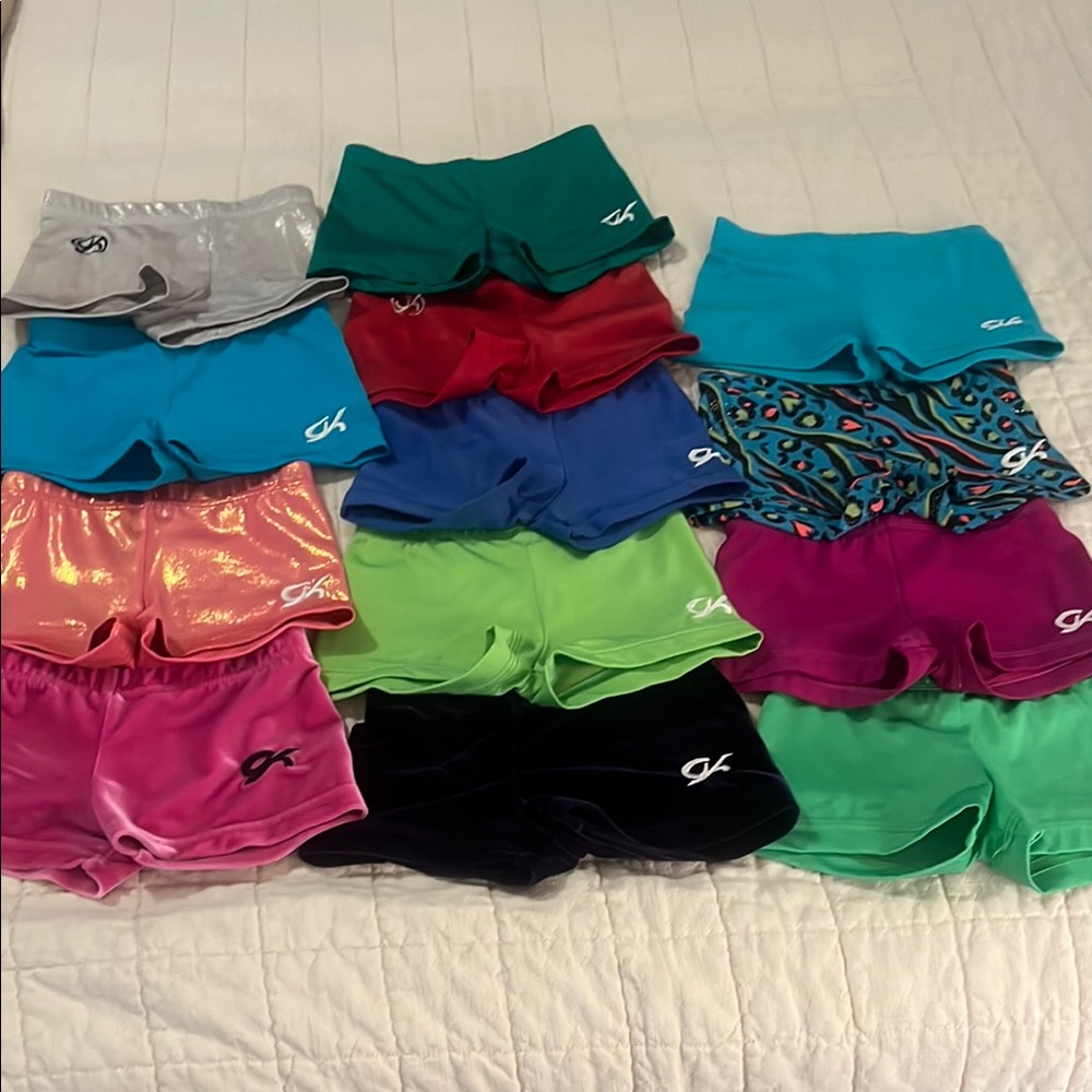 Lot of 13 GK Gymnastics Shorts CM